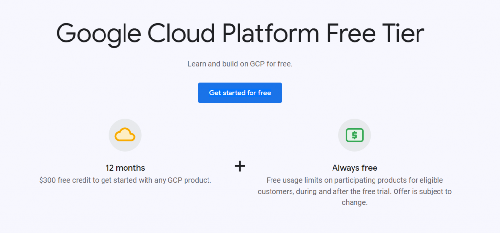 Google Cloud Platform Free Tier