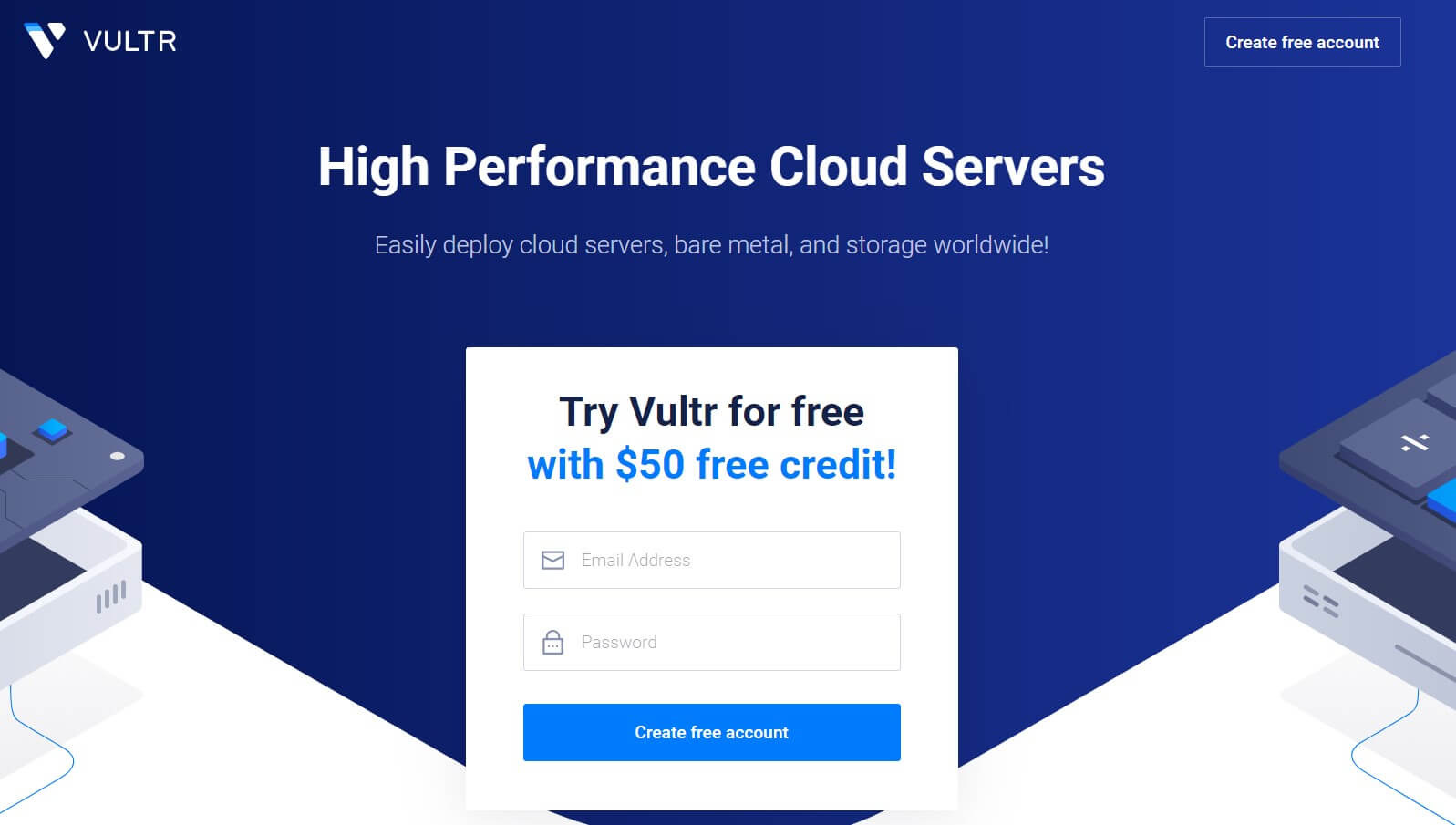 Try Vultr for free with $50 free credit!