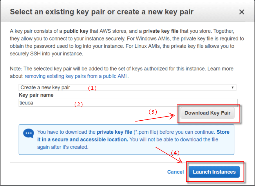 Launch instance wizard EC2 Management Console 3