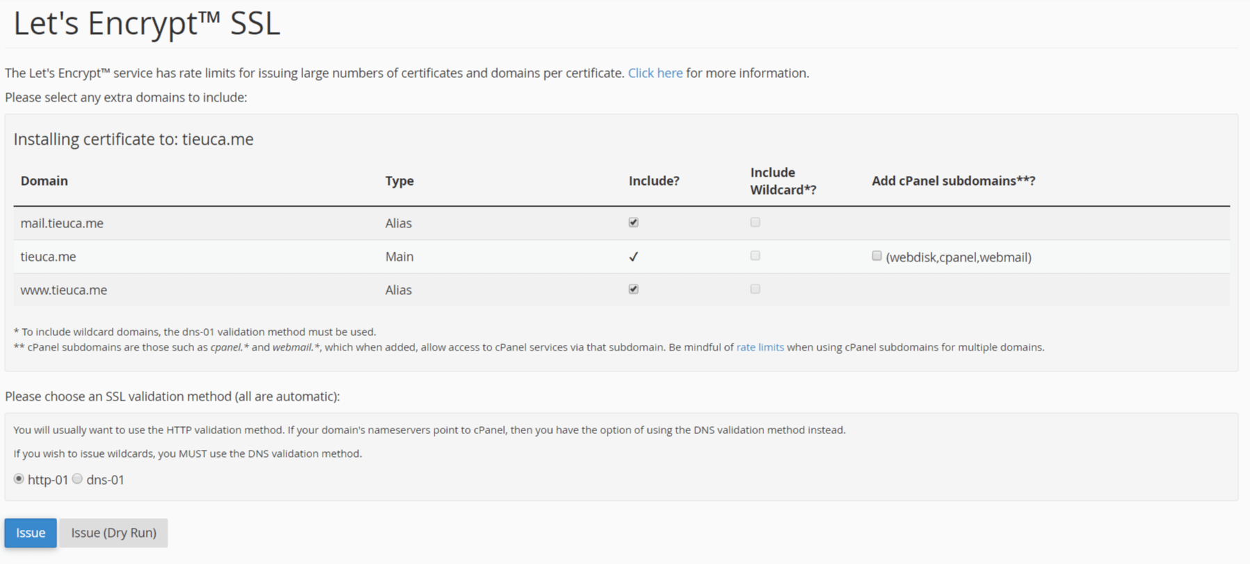 cpanel lets encrypt ssl 1