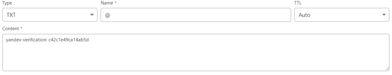DNS record