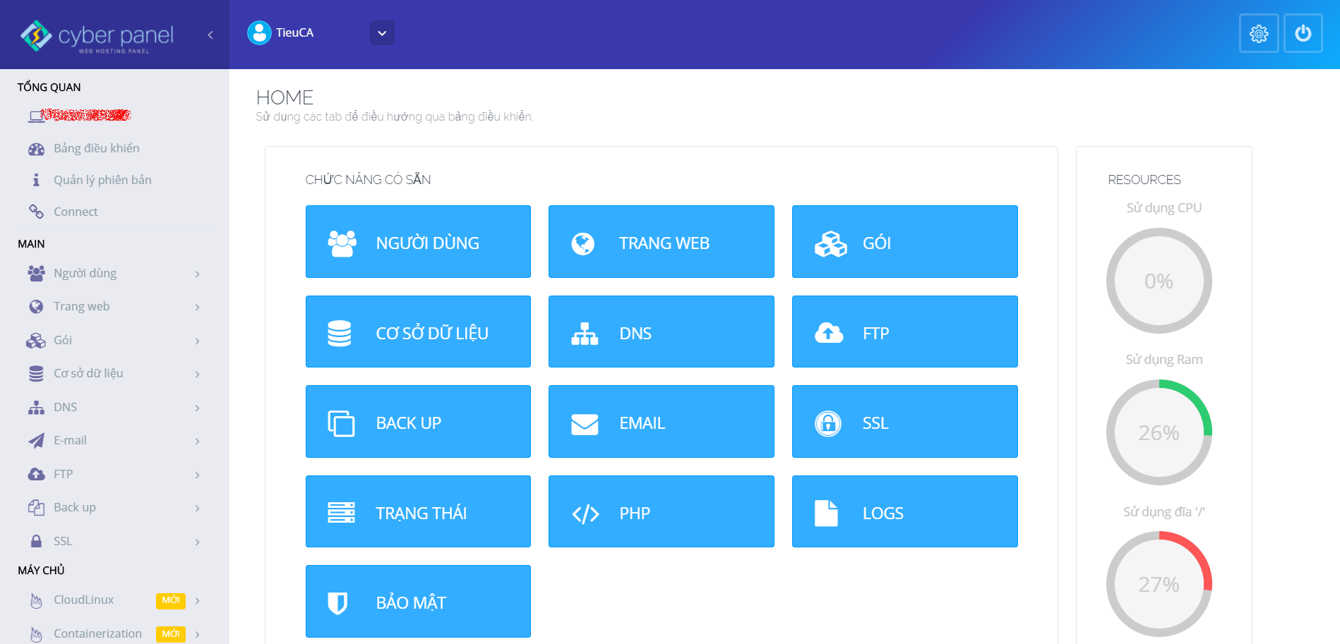 Home CyberPanel