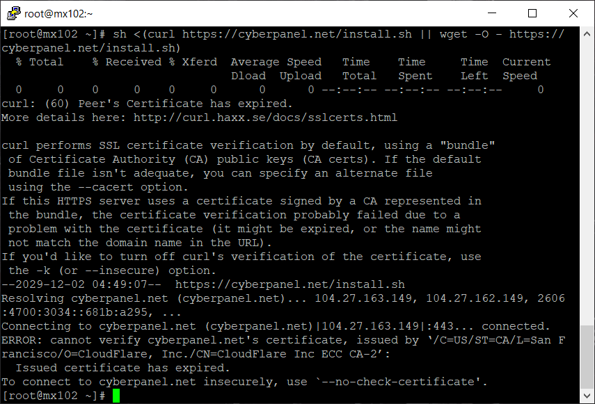 Issued certificate has