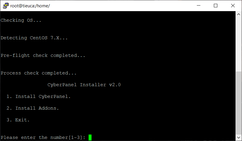 cyberpanel install 1