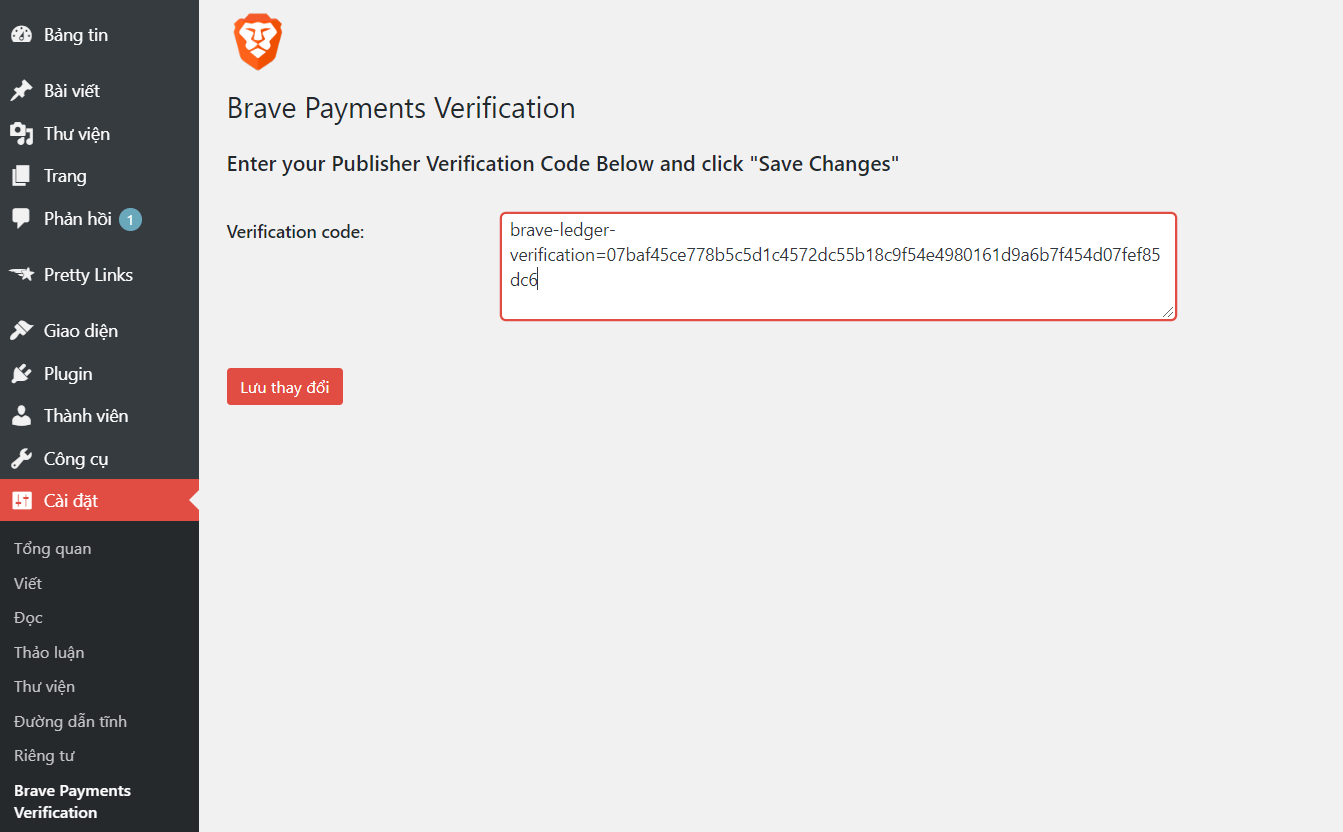 Brave Payments Verification