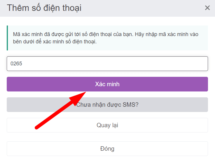 xac minh so dien thoai remitano