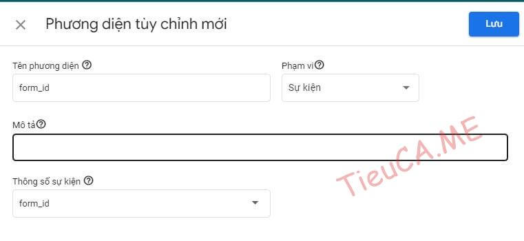 tao phuong dien tuy chinh